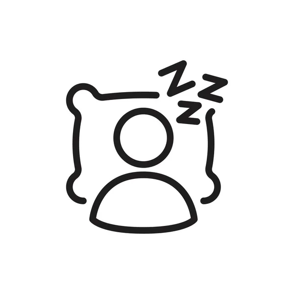 Snoring Vector Icon Person Sleeping Zzz Design People Sleep Icon — Stock Vector