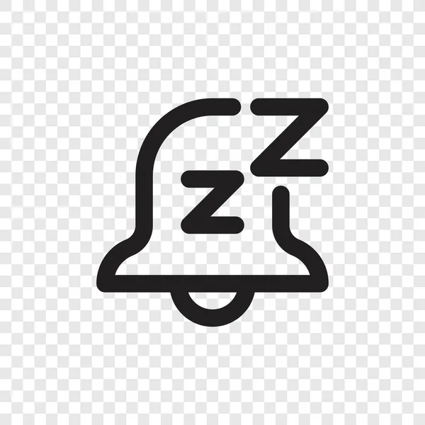 Snooze报警图标矢量 不要用报警和Zzz文字符号干扰图标 — 图库矢量图片