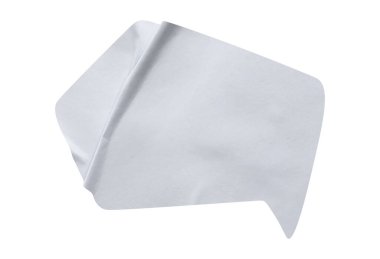 Beyaz kağıt dokusunda baloncuk konuşma şekli