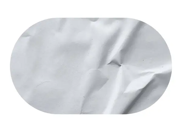 Etiqueta Adhesiva Papel Blanco Blanco Aislada Sobre Fondo Blanco —  Fotos de Stock