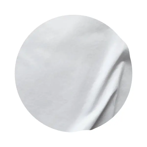 Blank Biały Okrągły Etykieta Naklejki Papieru Izolowane Białym Tle Ścieżką — Zdjęcie stockowe