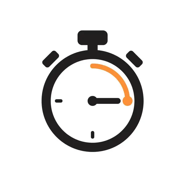 Creative Stopwatch Vector Icon Fast Time Vector Icon — Stock Vector