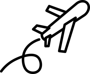 Tatil ikonu uçak turizm sembolü