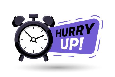 Stop Watch Simgesi ile Etiketi Yuvarla ve Acele Et