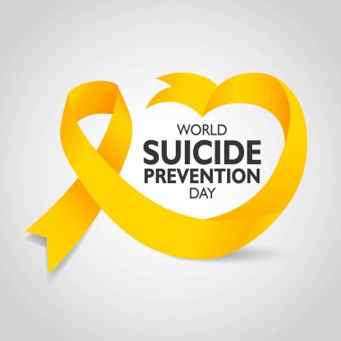 Vector Illustration of World suicide prevention day. Ribbon