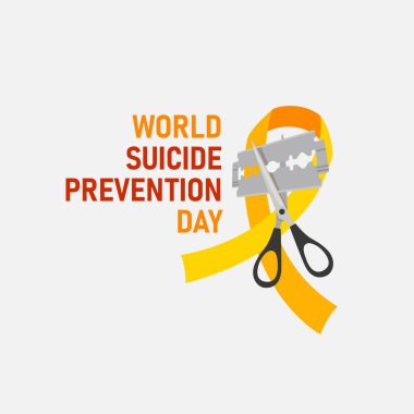 Dünya intiharönleme gün düz tasarım