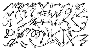 El çizilmiş Ok karalaması soyut