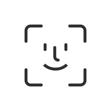 Simgesel Yüz Kimlik simgesi tasarımı. vektör 2