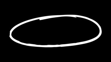 Çember İşaretli Fırça Vuruşu. Beyaz oval ışıklandırıcı