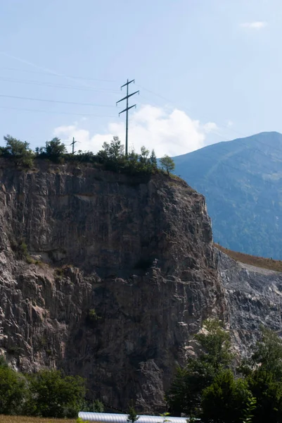 stock image view of the mountains in the summer