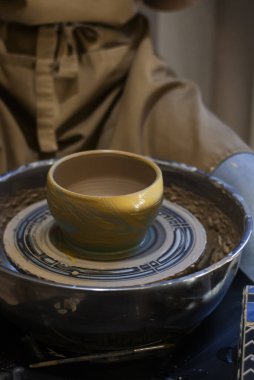 Doğal desenli geleneksel çömlekçilik