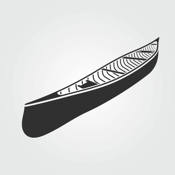 Canoe Isolated White Background Vector Illustration — Stock Vector