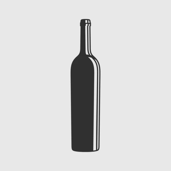 Icono Botella Vino Aislado Sobre Fondo Blanco Ilustración Vectorial — Vector de stock