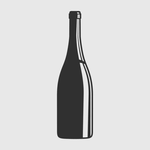 白を基調としたワインボトルのアイコン ベクターイラスト — ストックベクタ