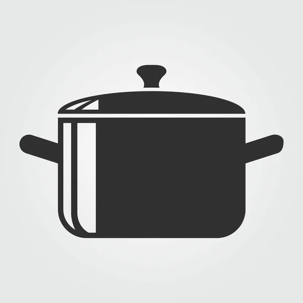 Kochpfanne Symbol Isoliert Auf Weißem Hintergrund Vektorillustration — Stockvektor