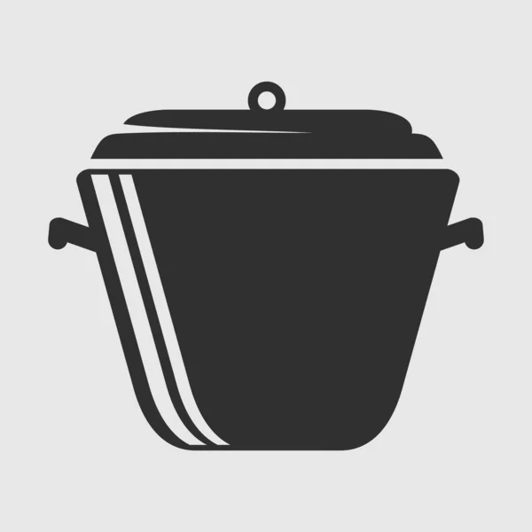 Kochpfanne Symbol Isoliert Auf Weißem Hintergrund Vektorillustration — Stockvektor