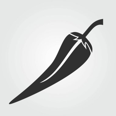 Kırmızı biber beyaz arka planda izole edilmiş. Vektör illüstrasyonu