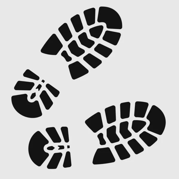 Cetak Sepatu Diisolasi Pada Latar Belakang Putih Ilustrasi Vektor - Stok Vektor