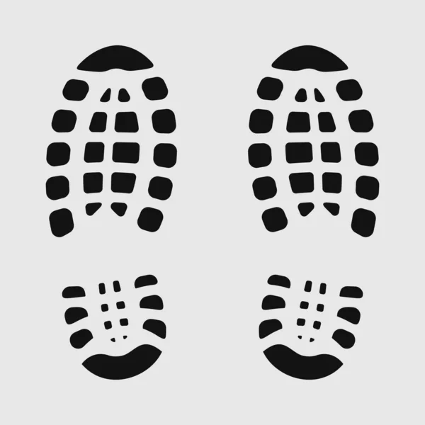 Zapato Impresión Aislado Sobre Fondo Blanco Ilustración Vectorial — Vector de stock