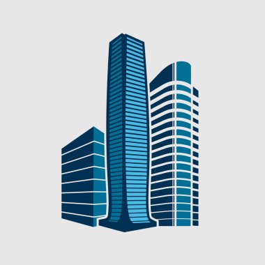 Buildings icon isolated. Vector illustration clipart