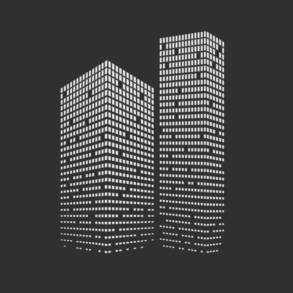 Byggnader Ikonen Isolerad Vektorillustration — Stock vektor