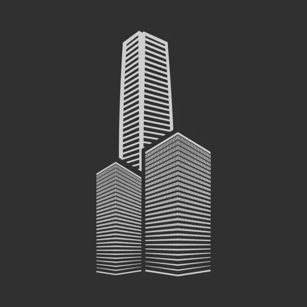 Bâtiments Icône Isolé Illustration Vectorielle — Image vectorielle