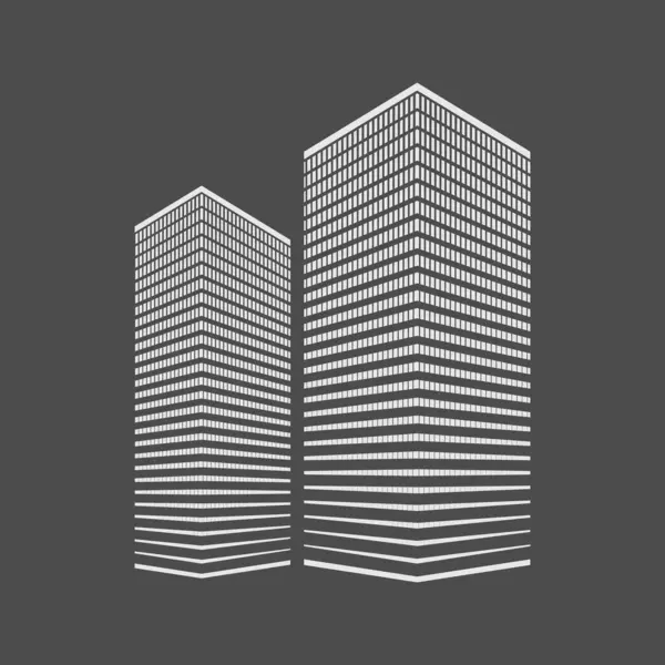 Bâtiments Icône Isolé Illustration Vectorielle — Image vectorielle