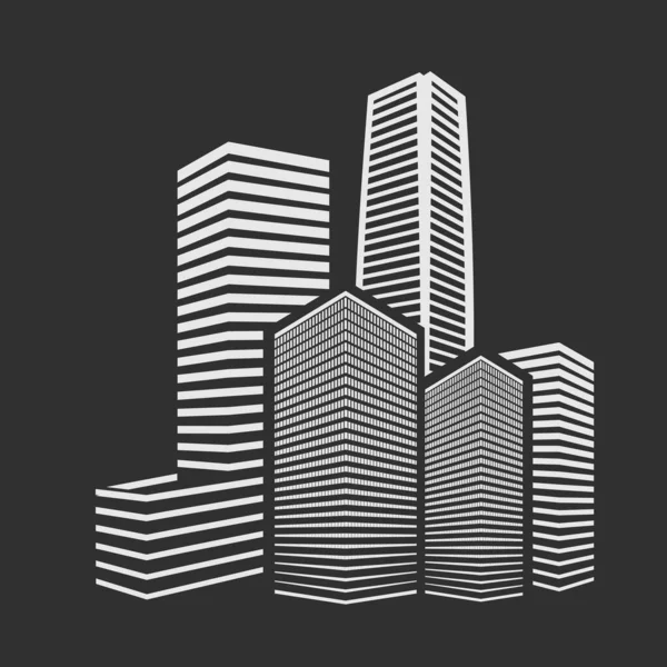 Buildings Icon Isolated Vector Illustration — Stock Vector