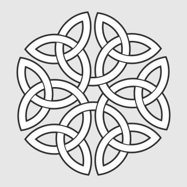 Beyaz arka plan üzerinde izole Celtic knot. Vektör çizim