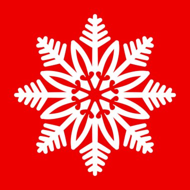 Kar Tanesi simgesi izole edildi. Vektör illüstrasyonu. 