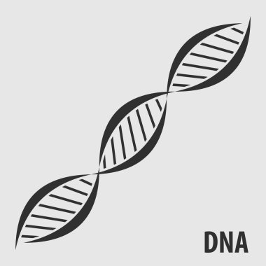 DNA Helix ikonu, insan genetik sembolü. Vektör illüstrasyonu