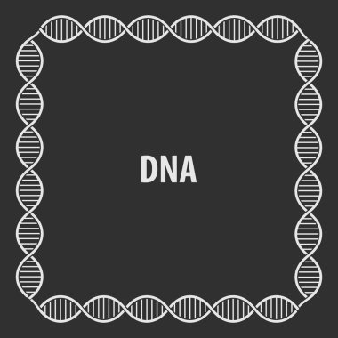 DNA soyut çerçevesi, insan genetik sembolü. Vektör illüstrasyonu