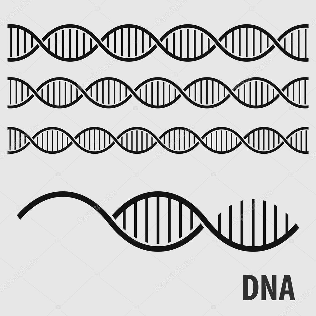 DNA Helix seamless pattern, human genetic symbol. Vector illustration