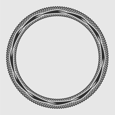 Soyut yuvarlak çerçeve izole edildi. Vektör illüstrasyonu.