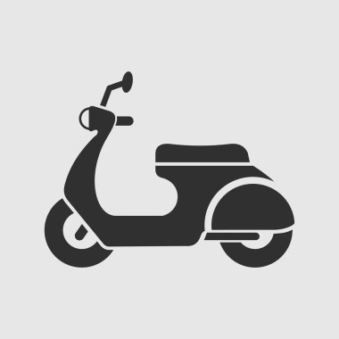 Motosiklet simgesi izole edildi. Vektör illüstrasyonu