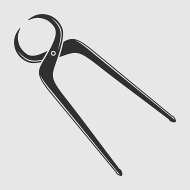 Demirci kıskacı beyaz arka planda izole edilmiş. Vektör illüstrasyonu