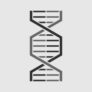 DNA sarmalsız desen, insan genetik sembolü. Vektör illüstrasyonu