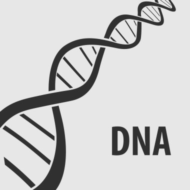 DNA Helix ikonu, insan genetik sembolü. Vektör illüstrasyonu