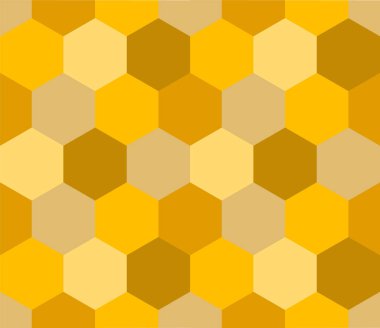 Kusursuz geometrik bal peteği deseni. Hücrelerin altıgen dokusu. Vektör illüstrasyonu