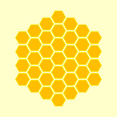 Bal peteği simgesi. Bal sembolü Vektör illüstrasyonu