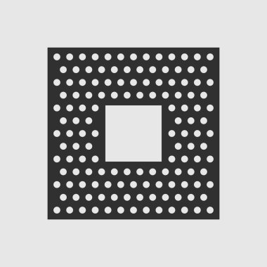 Mikroçip ya da mikroişlemci simgesi. Vektör illüstrasyonu