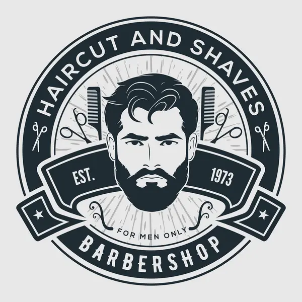 Berber dükkanı posteri, sakallı adamlarla birlikte afiş.. 