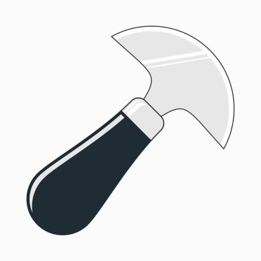 Yuvarlak Leathercraft bıçağı. Vektör illüstrasyonu