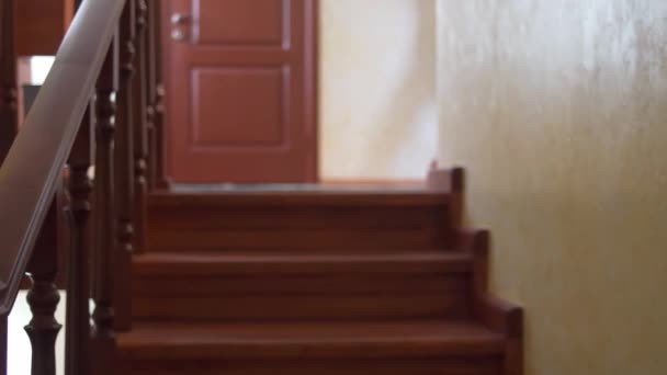Forma Extravagante Descer Escadas — Vídeo de Stock