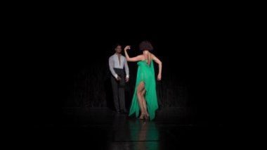 Concept of sports ballroom dancing, training and preparation for performances or competition