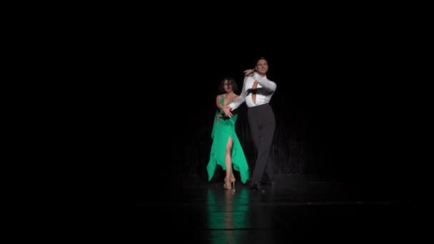 Concept Sports Ballroom Dancing Training Preparation Performances Competition — Vídeo de stock