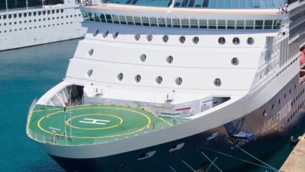 Kraliyet Karayip Gemisi Sint Maarten Limanına Yanaştı Voyager Sınıfı Gemilerin — Stok video
