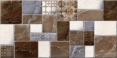 Banyo için renkli dijital duvar fayansları.