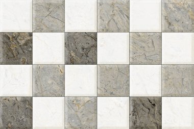 Banyo için renkli dijital duvar fayansları.