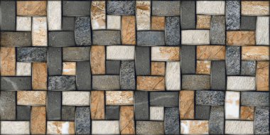 3d illüstrasyon, tuğla yüksekliği duvar kiremitleri dış duvar ve arkaplan duvar kağıdı tasarımı